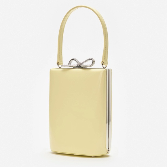 self-portrait Yellow Leather Top Handle Bag - MSRP $545 - NWT - Picture 2 of 5